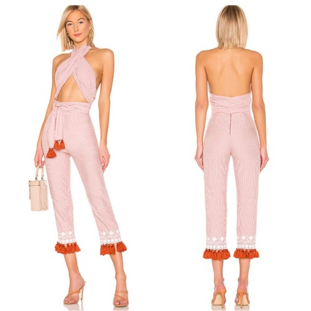 Tularosa | Jamie Striped Tassel Jumpsuit Revolve